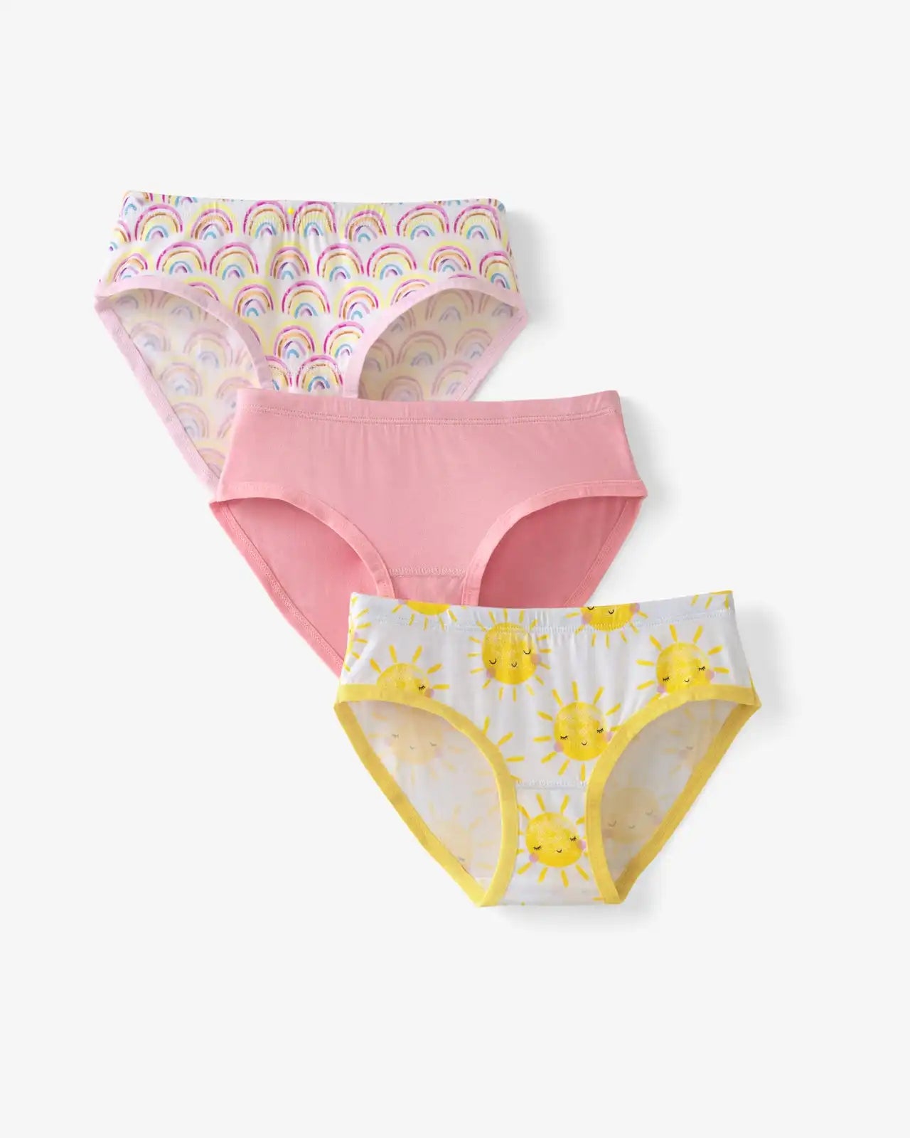 Rainbows & Sunshine Girl's Bamboo Viscose Brief Underwear - 3 Pack