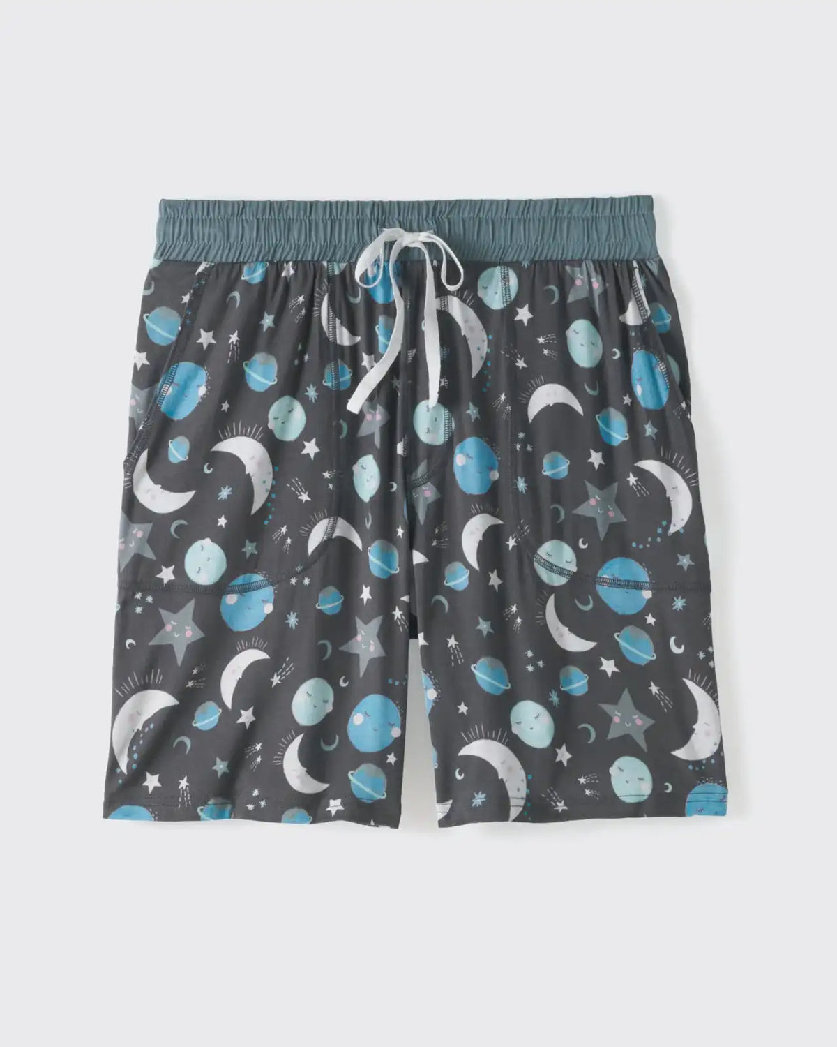 Blue To the Moon & Back Men's Bamboo Viscose Pajama Shorts