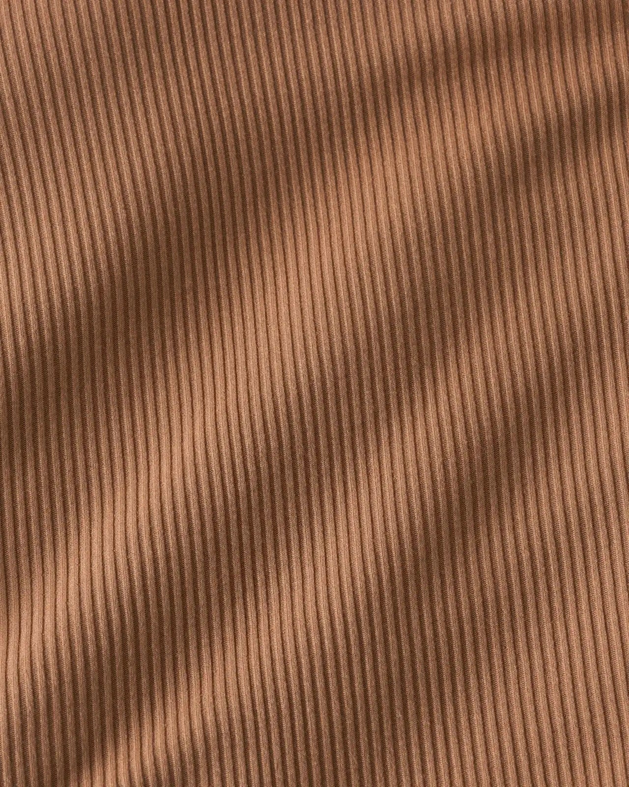 Chestnut Brown Ribbed Zippy