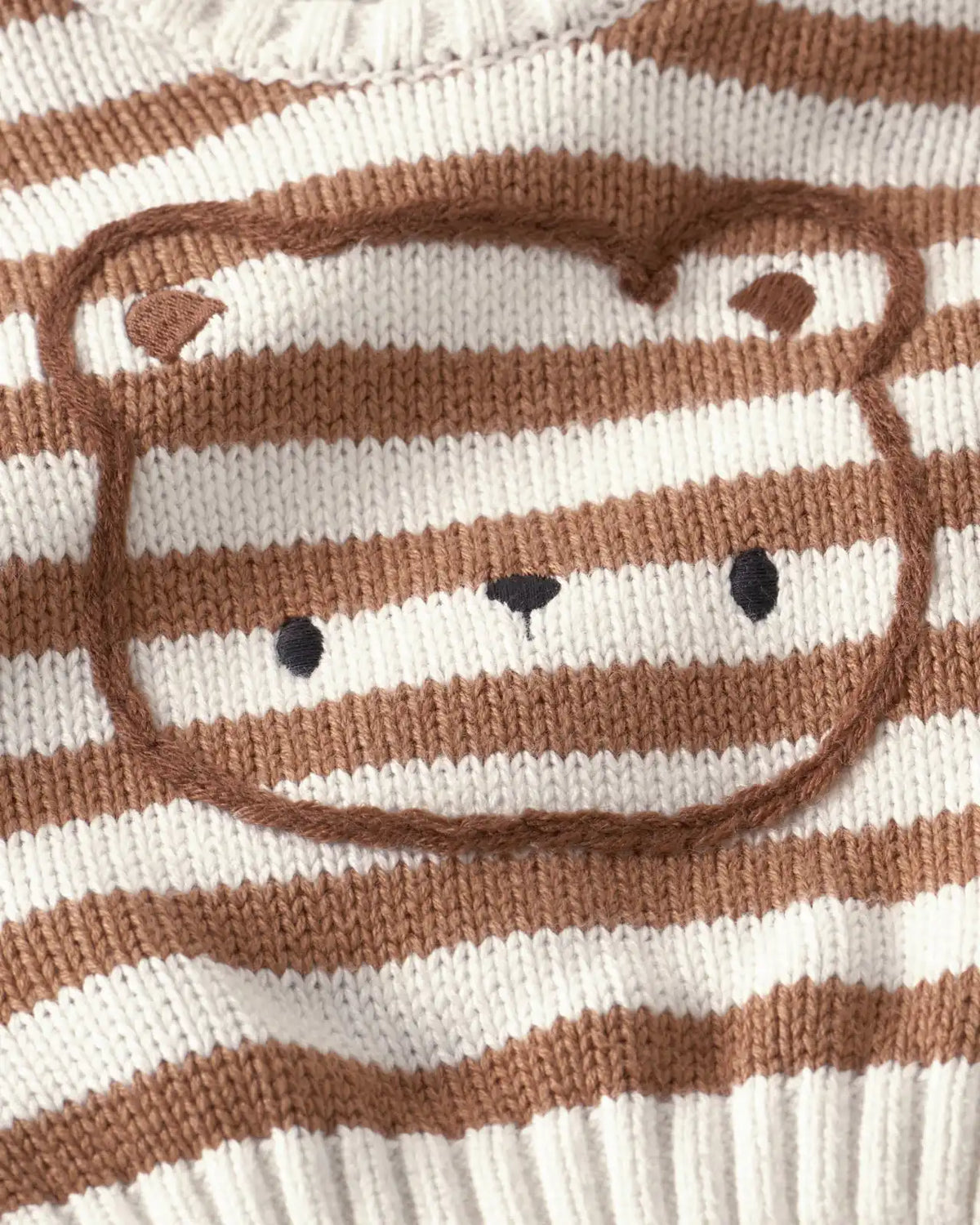 Chestnut Brown Stripe Bear Sweater
