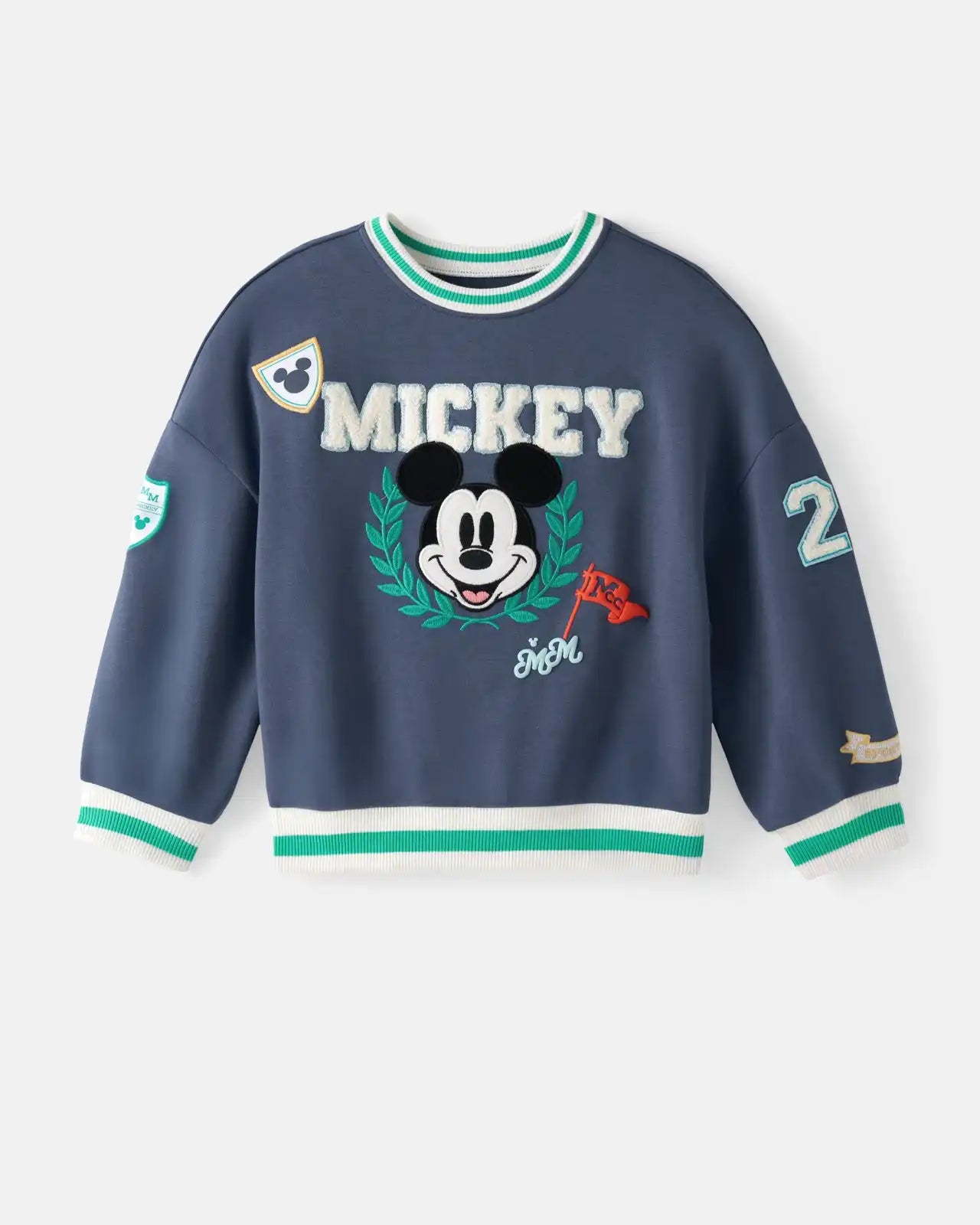 Disney Mickey Mouse Sports Club Drop Shoulder Crewneck