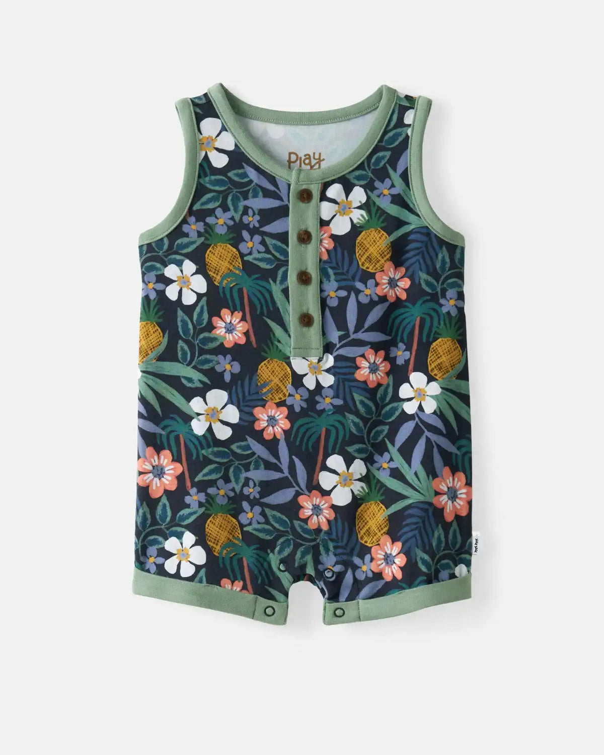 Tropical Garden Henley Romper