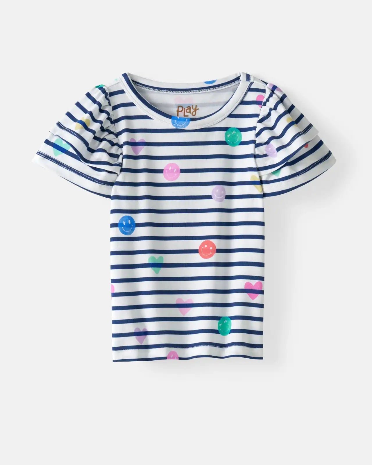 Smiley Stripes Double Flutter Tee