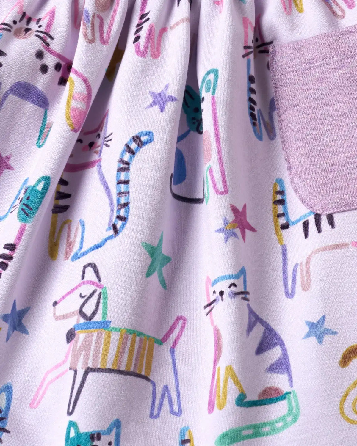 Whiskers & Wags Patch Pocket Dress with Bloomer