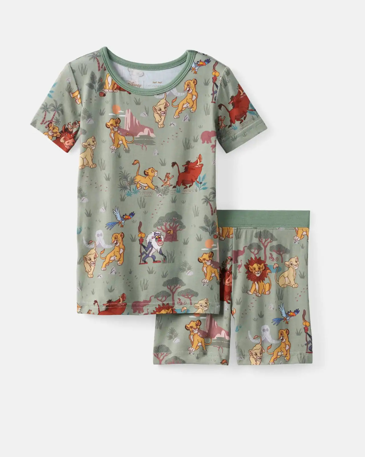 Disney Simba's Safari Two-Piece Short Sleeve & Shorts Pajama Set