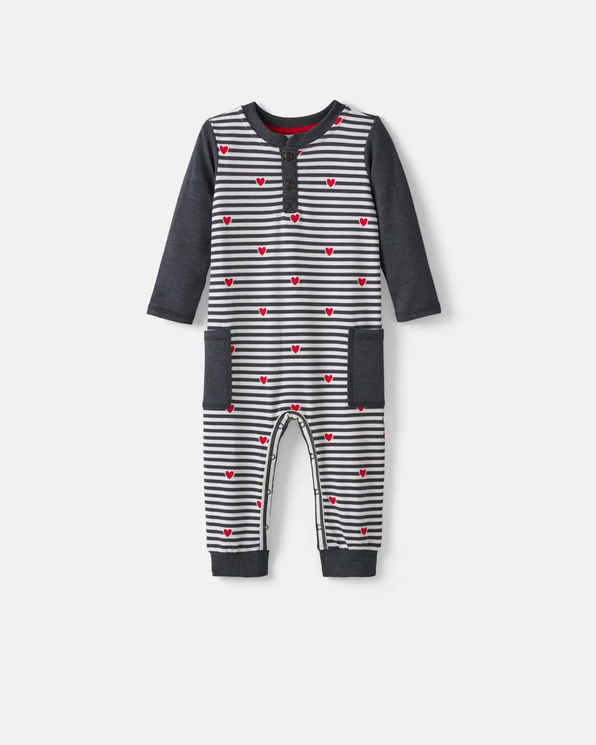 Heartstrings Stripe Henley Romper