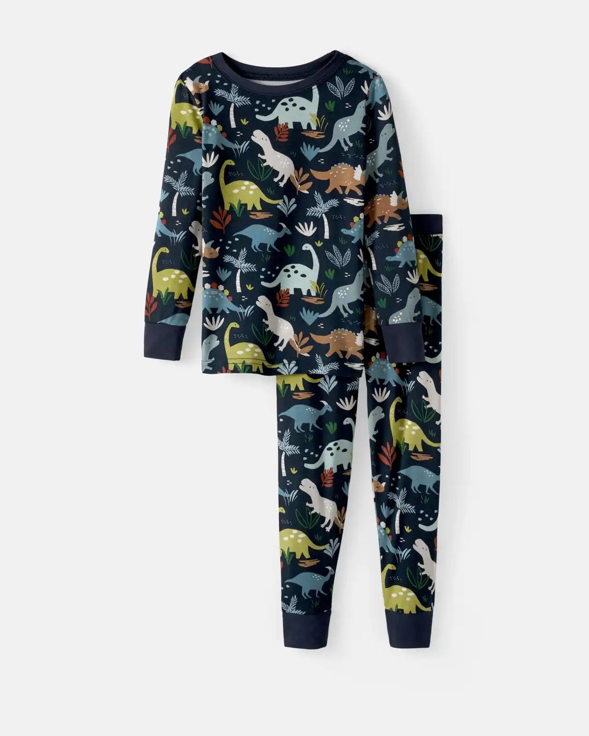 Navy Jurassic Jungle Two-Piece Pajama Set