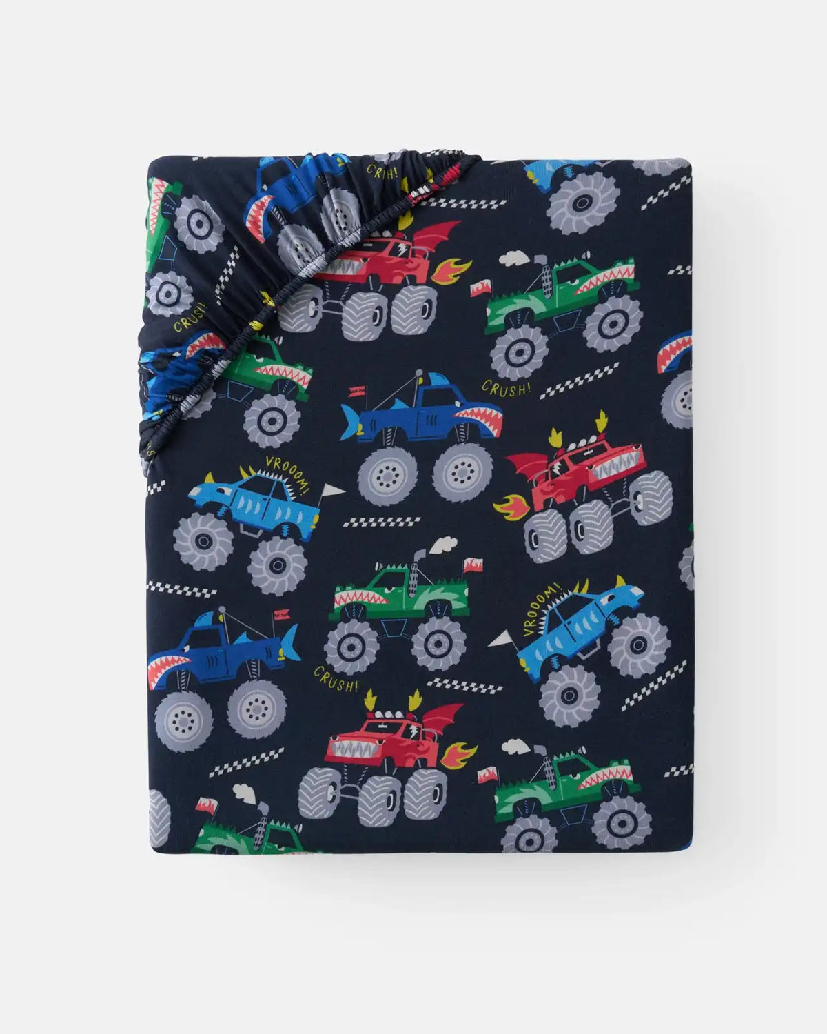 Monster Truck Madness Fitted Crib Sheet