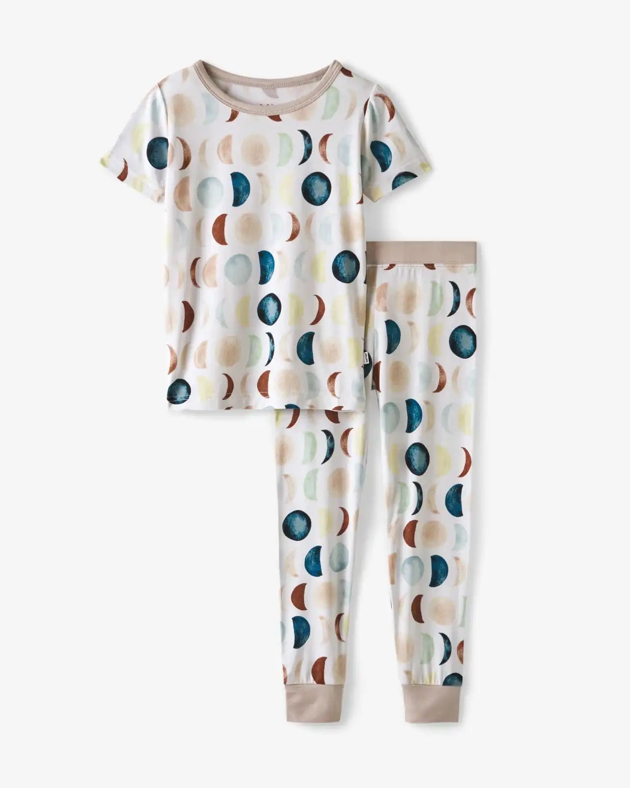 Luna Neutral Two-Piece Short Sleeve Pajama Set