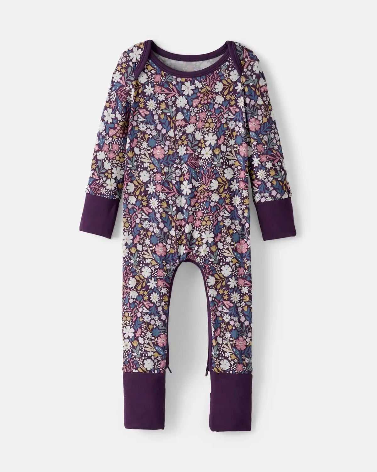 Midnight Petals Crescent Zippy