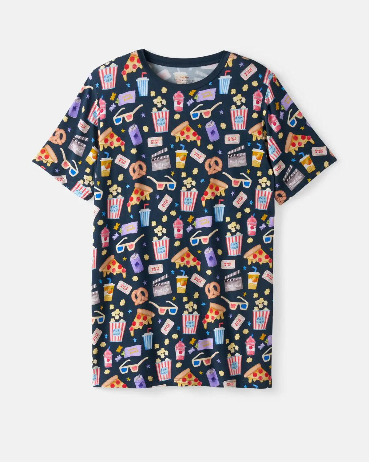 Movie Marathon Men's Short Sleeve Pajama Top