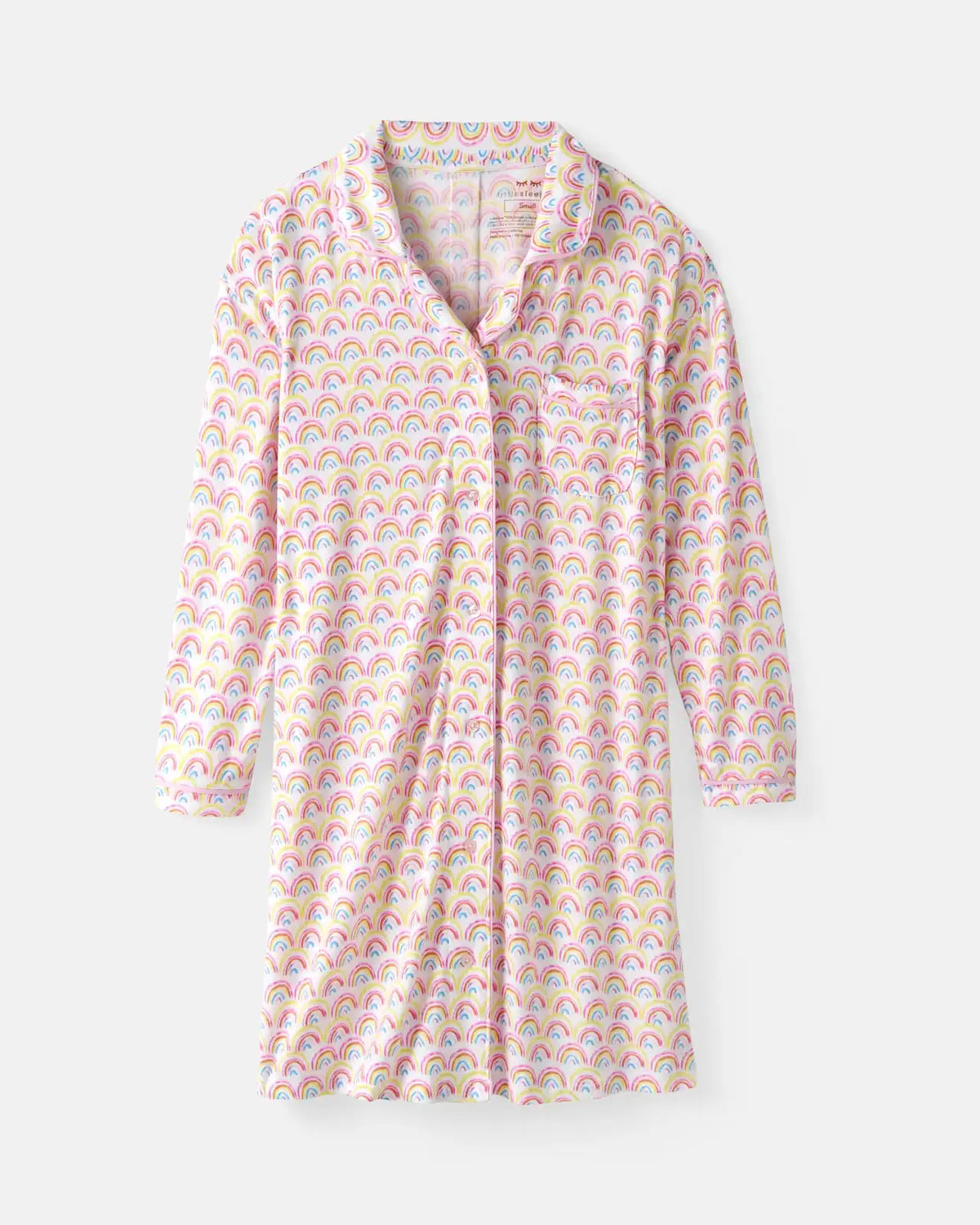 Pastel Rainbows Women's Long Sleeve Sleep Shirt