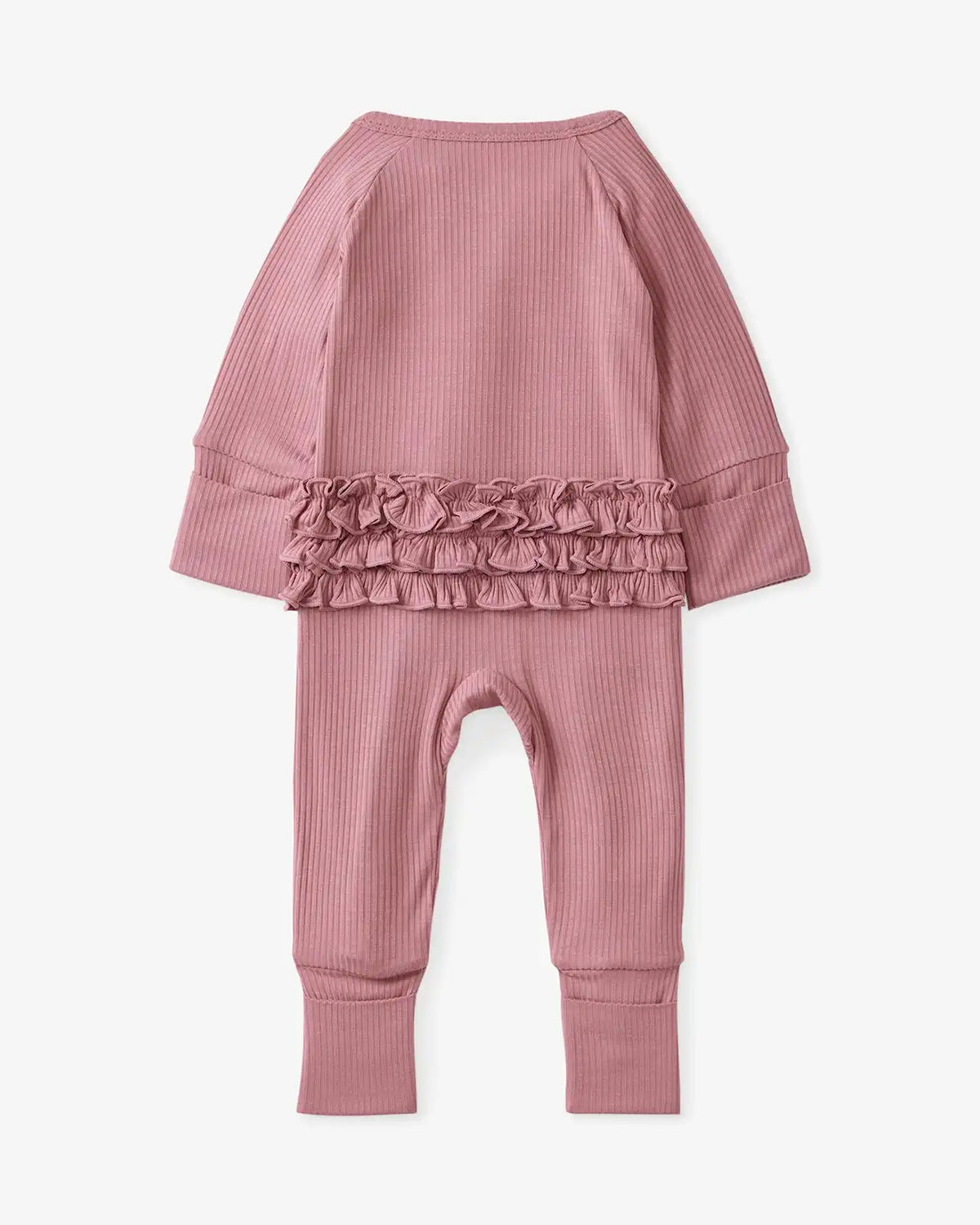 Rosewood Ribbed Ruffle Zippy