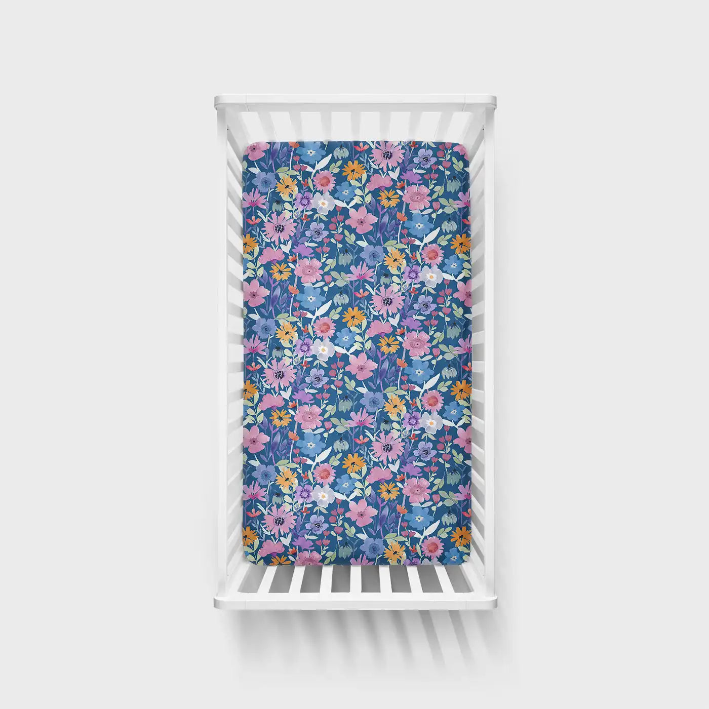 Dusk Blooms Fitted Crib Sheet