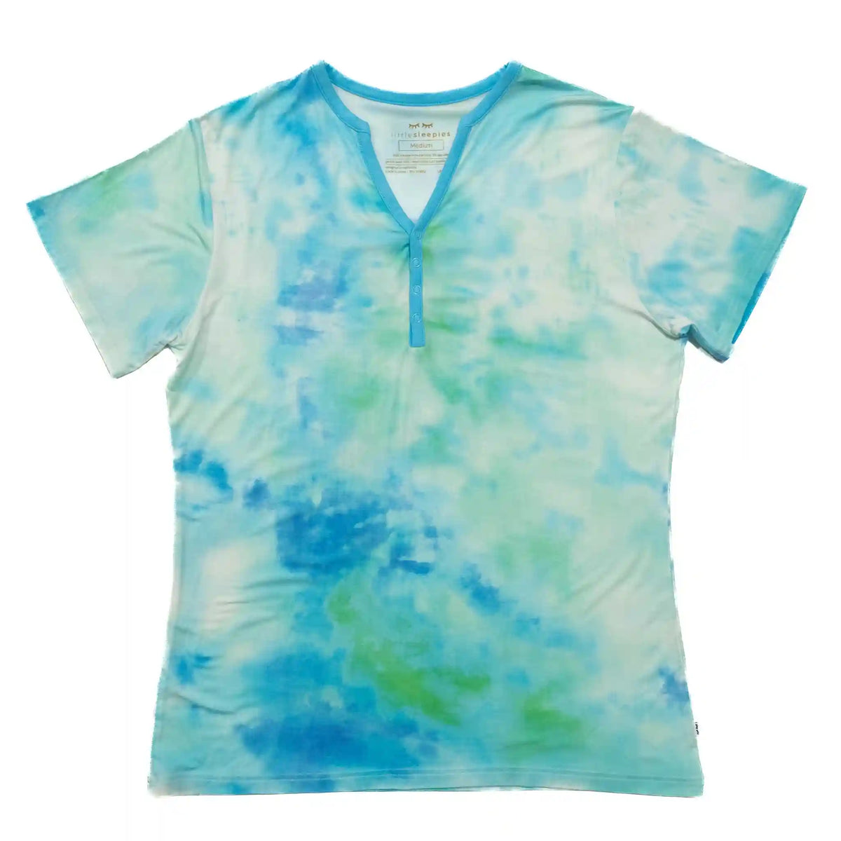 Tidepool Watercolor Women's Short Sleeve Pajama Top