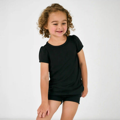 Black Puff Sleeve Tee