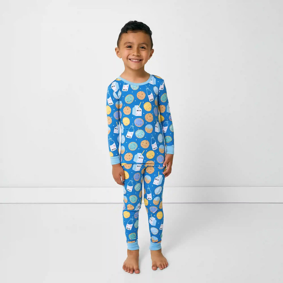 Blue Cookies & Milk Two-Piece Pajama Set