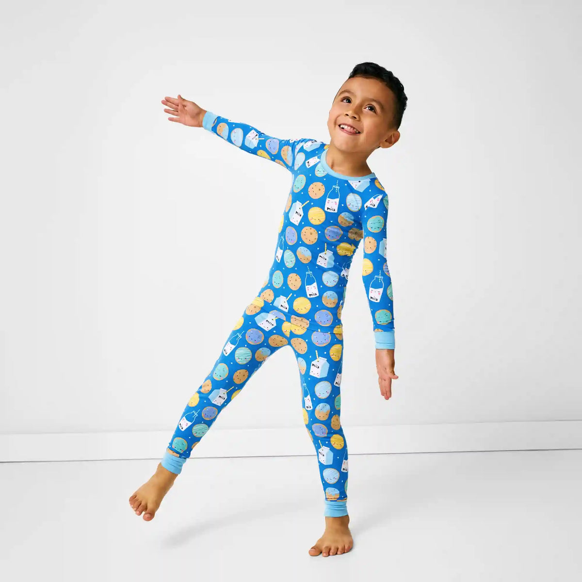 Blue Cookies & Milk Two-Piece Pajama Set