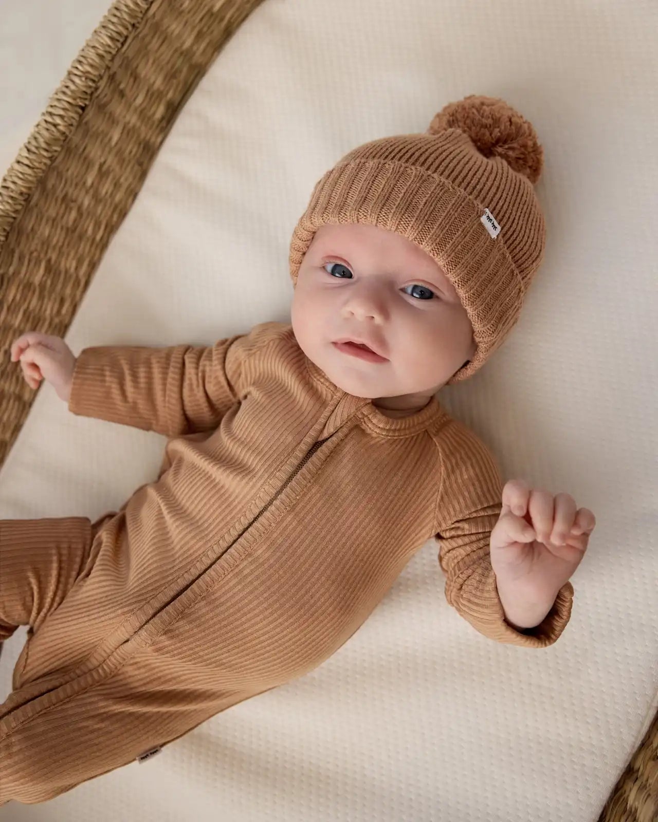Chestnut Brown Ribbed Zippy