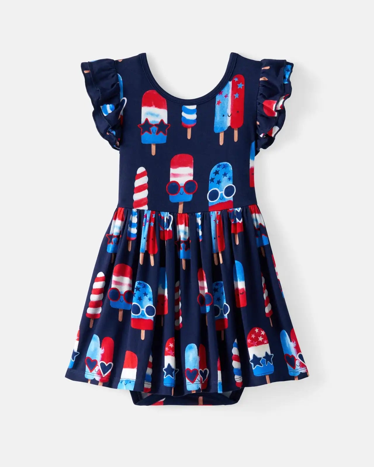 Sparkle Treats Flutter Skater Dress with Bodysuit