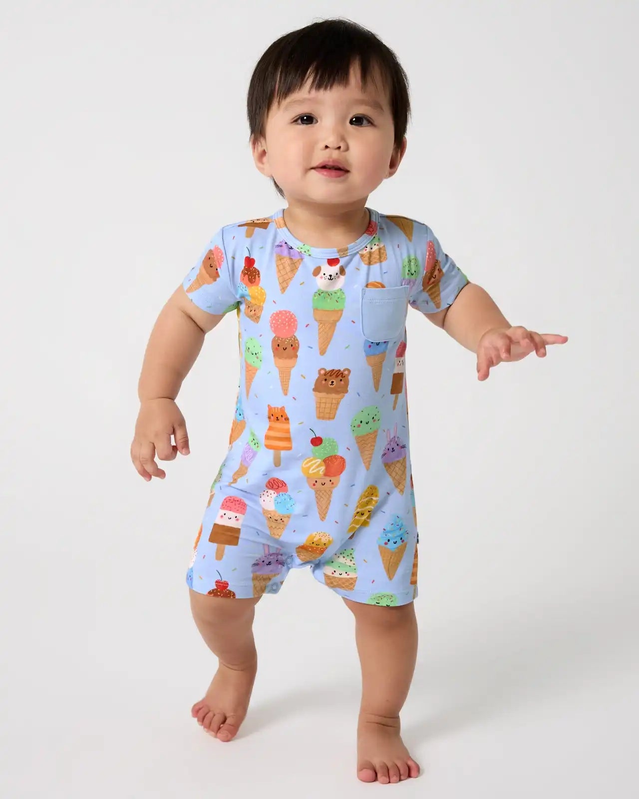 Scoop Squad Pocket Shorty Romper