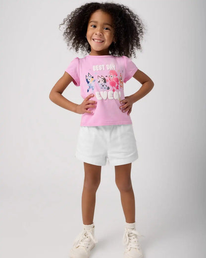 Bluey Best Day Ever Puff Sleeve Tee