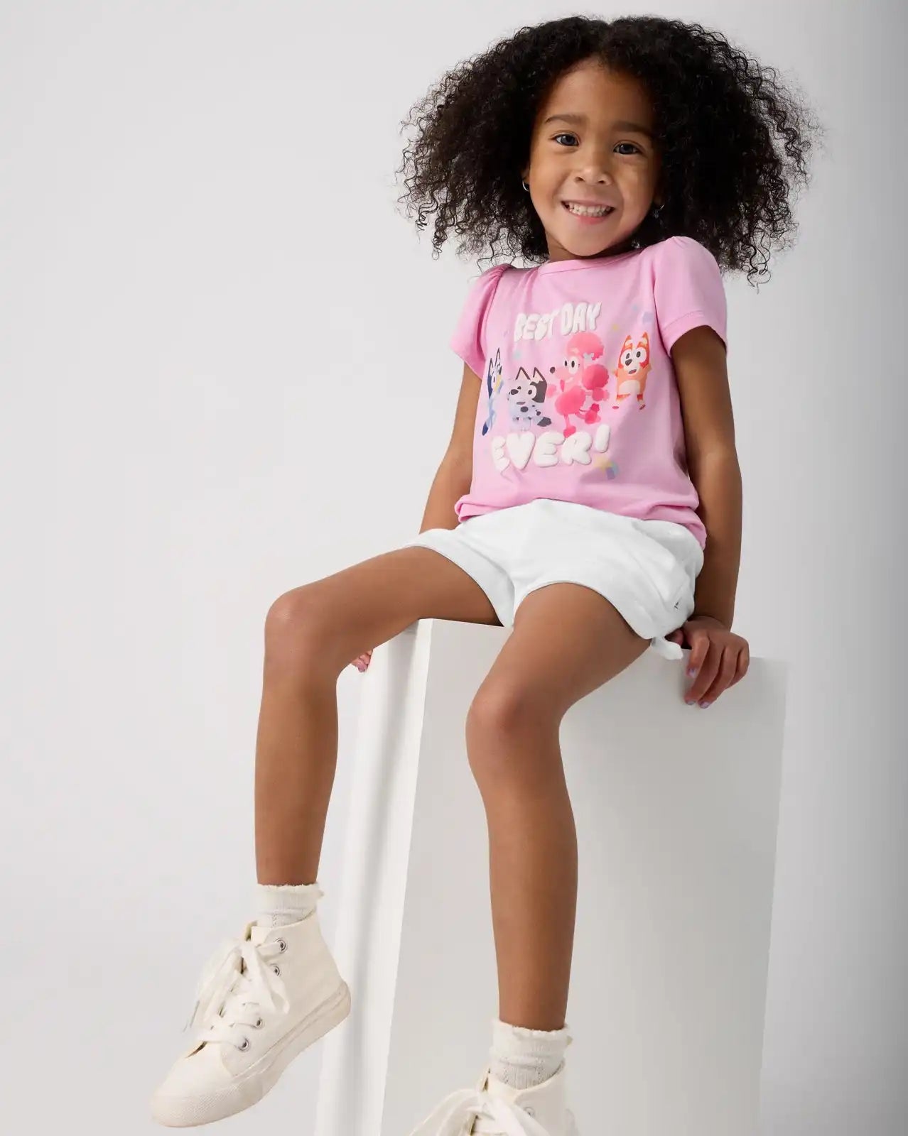 Bluey Best Day Ever Puff Sleeve Tee