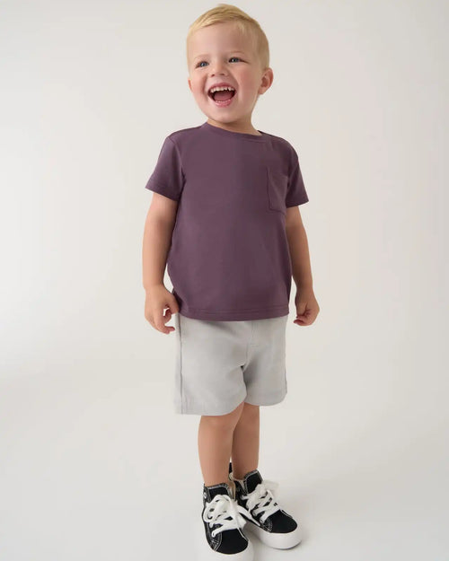 Vintage Plum Relaxed Pocket Tee