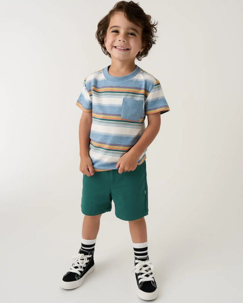 Explorer Stripes Relaxed Pocket Tee