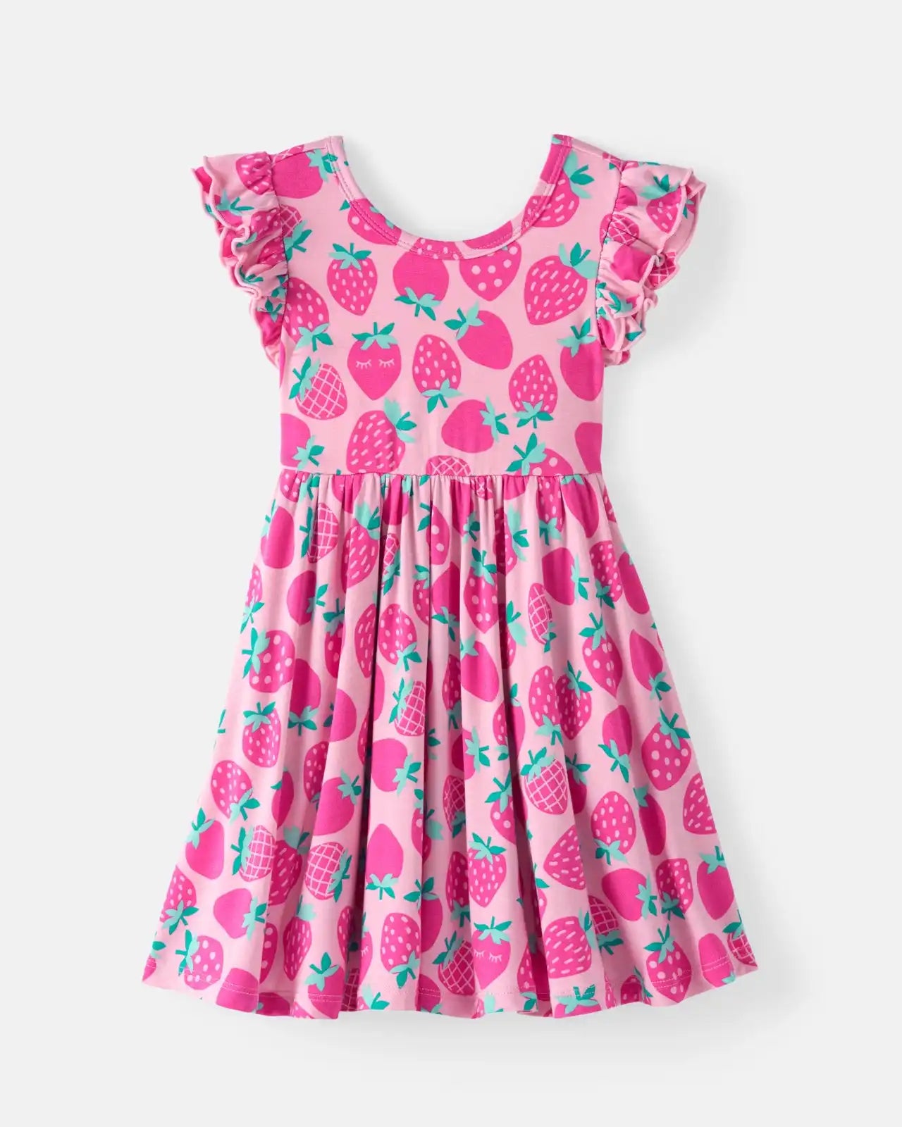 Sweet Strawberries Flutter Twirl Dress