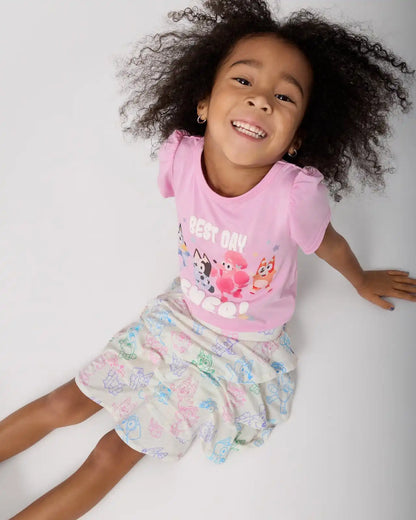 Bluey Best Day Ever Puff Sleeve Tee