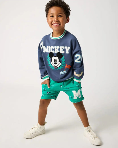 Disney Mickey Mouse Sports Club Drop Shoulder Crewneck