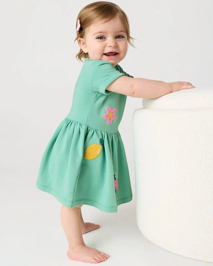 Garden Party Short Sleeve Dress with Bloomer