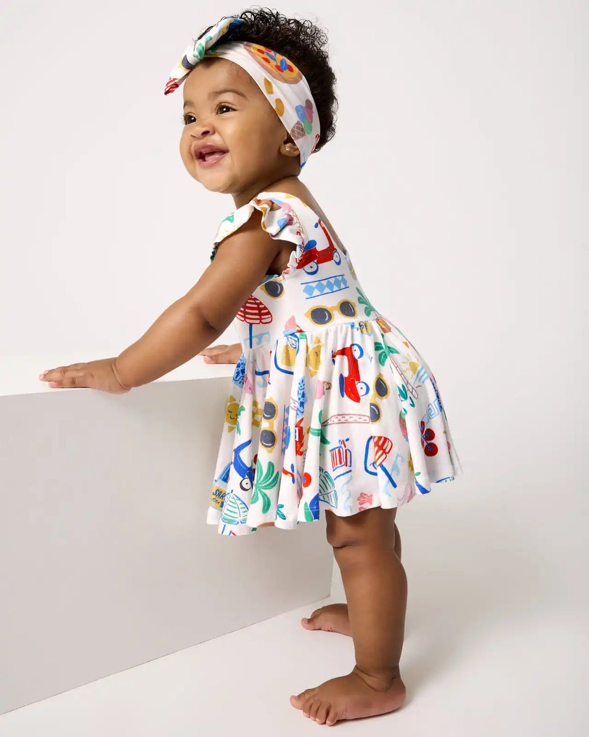 Ciao Bella Flutter Twirl Dress with Bodysuit
