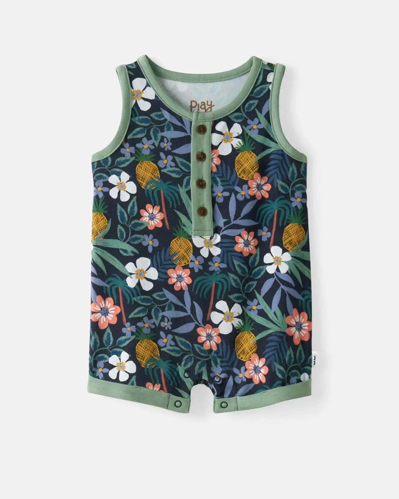 Tropical Garden Henley Romper