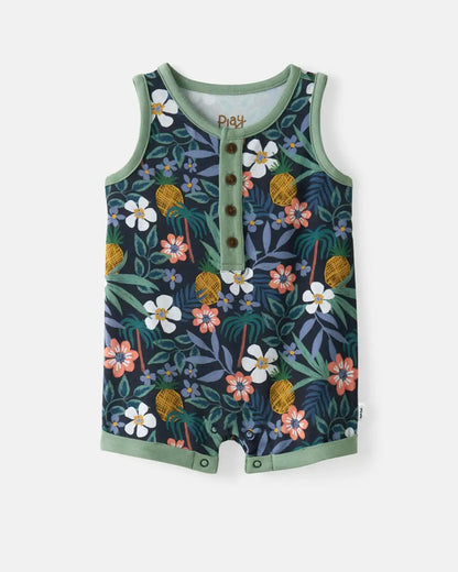 Tropical Garden Henley Romper
