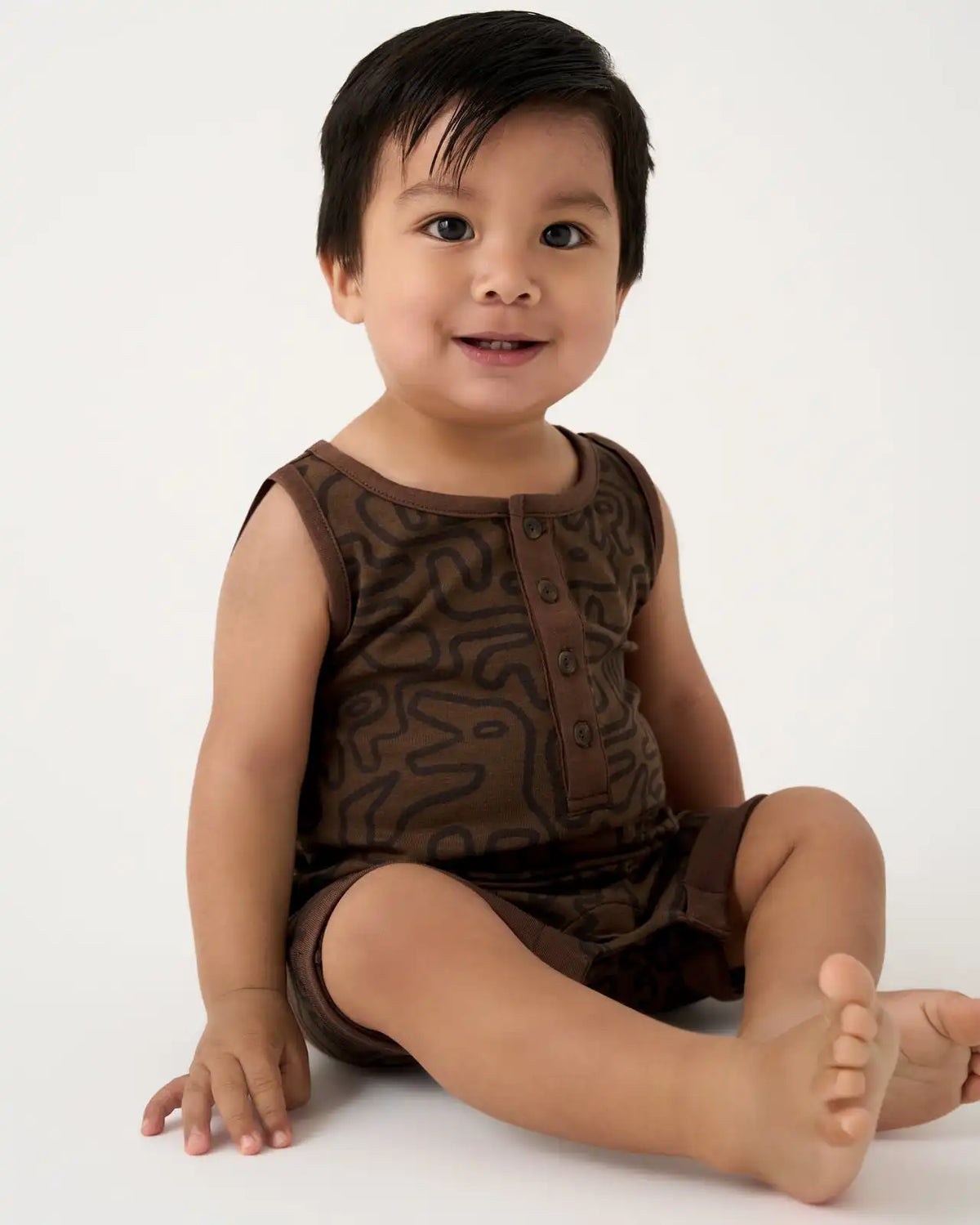 Dino Maze Henley Romper