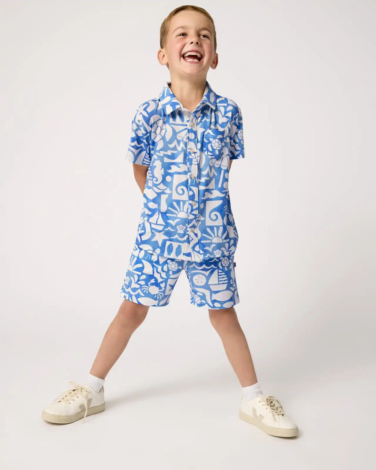 Summer Shores Button Down Polo