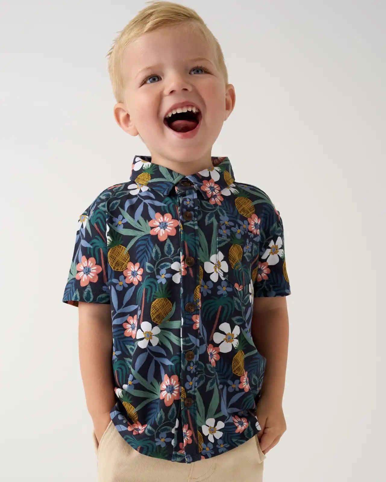 Tropical Garden Button Down Polo