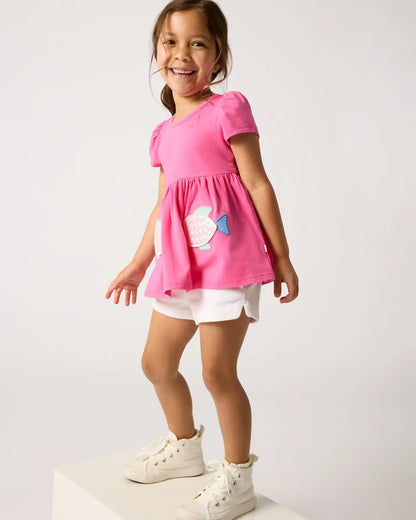 Sparkling Scales Empire Tunic Top