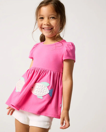 Sparkling Scales Empire Tunic Top