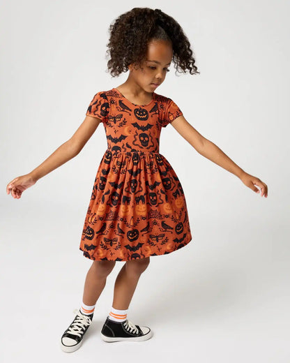Midnight Mischief Bow Back Skater Dress