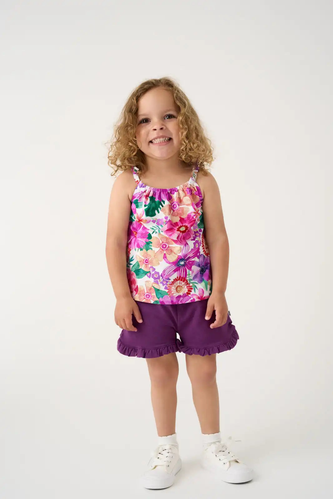 Hibiscus Blooms Bow Strap Tank