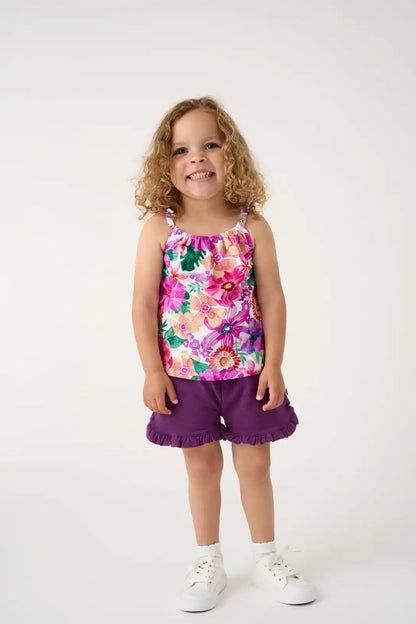 Hibiscus Blooms Bow Strap Tank