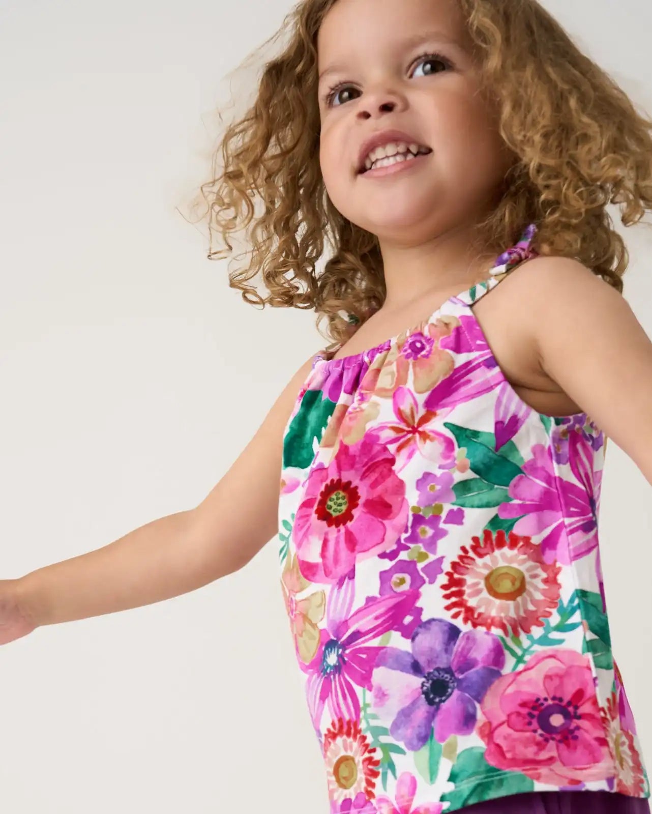 Hibiscus Blooms Bow Strap Tank