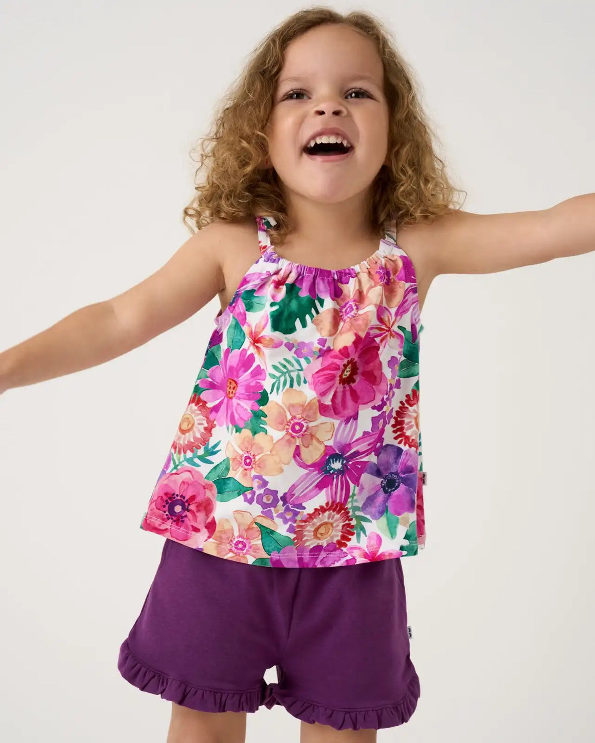 Royal Violet Ruffle Shorts