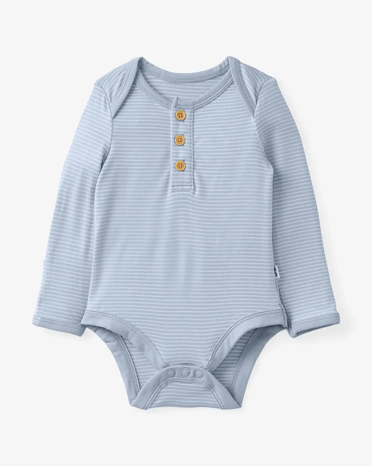Light Fog Stripe Henley Bodysuit