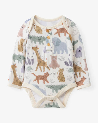 Sweet Safari Henley Bodysuit