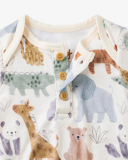 Sweet Safari Henley Bodysuit
