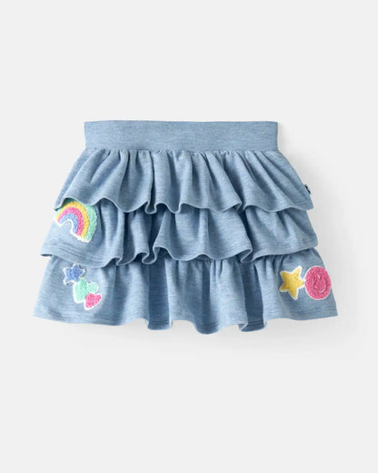 Smiley Face Tiered Skort
